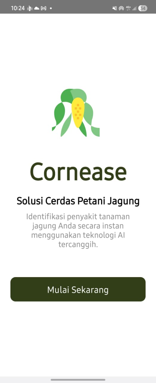 Mockup aplikasi pendeteksi penyakit tanaman jagung